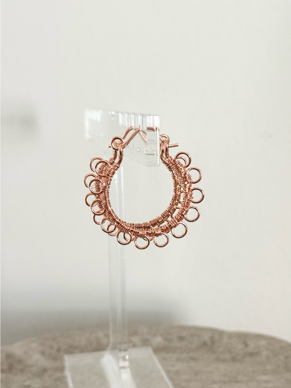Artisan Multi-Loop Bohemian Copper Hoop Earrings